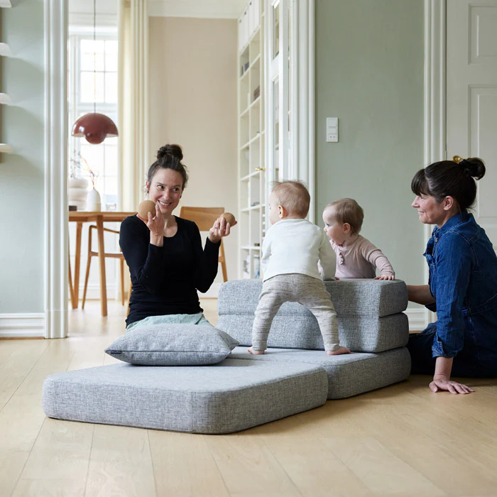 Klapp-Sofa "KK 3 Fold Sofa" Single - Multi Grey/ Grey