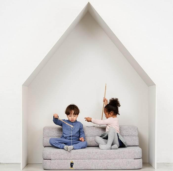 Klapp-Sofa "KK 3 Fold Sofa" (120 cm) -  Multi Grey / Grey