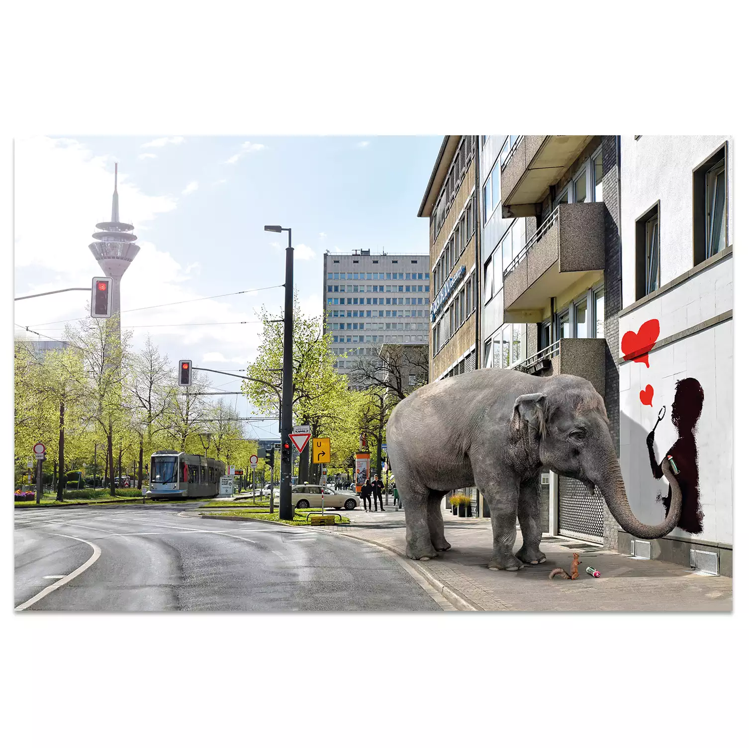 Wandbild "Elefanten Graffiti"