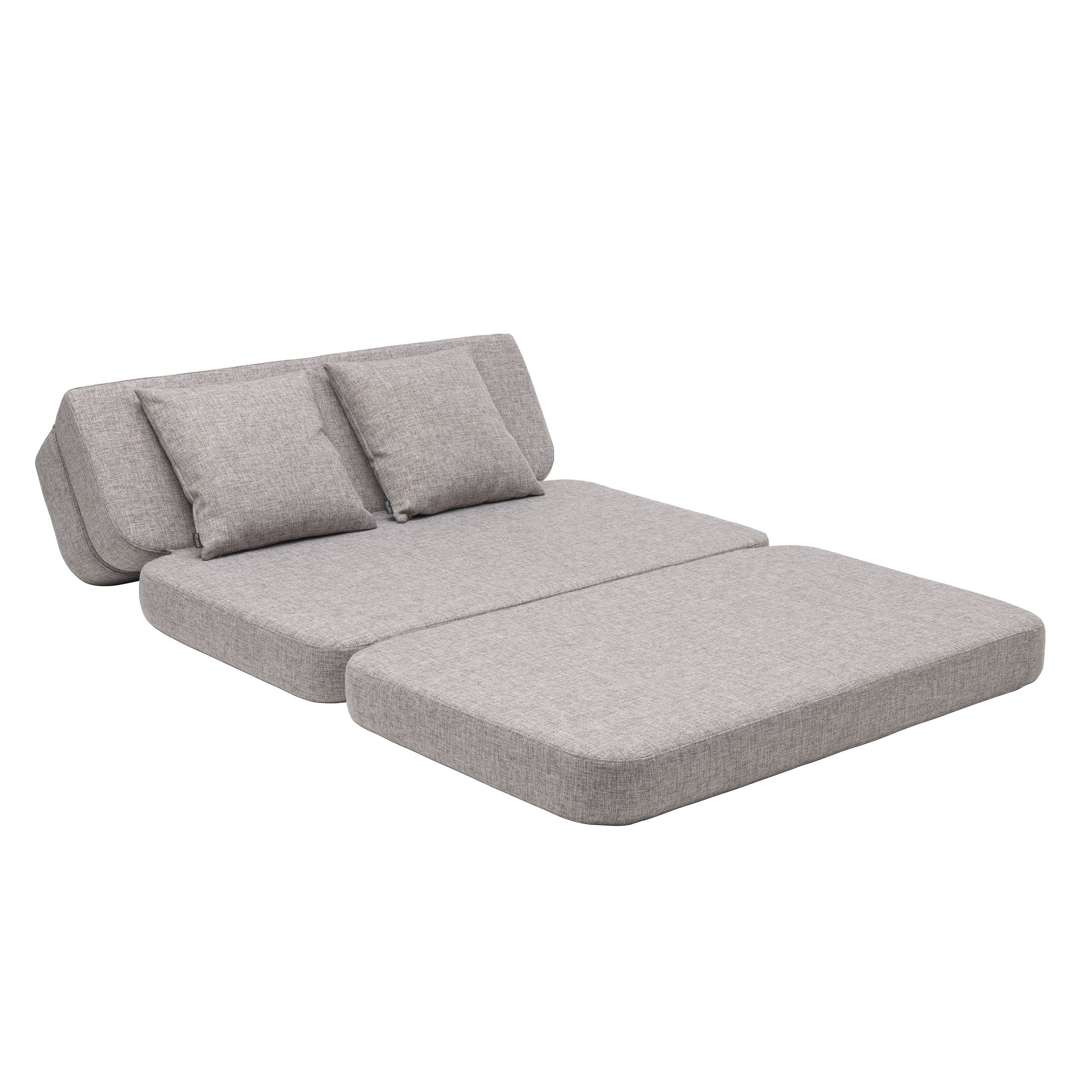 Klapp-Sofa "KK 3 Fold Sofa XL soft" (140 cm) - Multi Grey / Grey