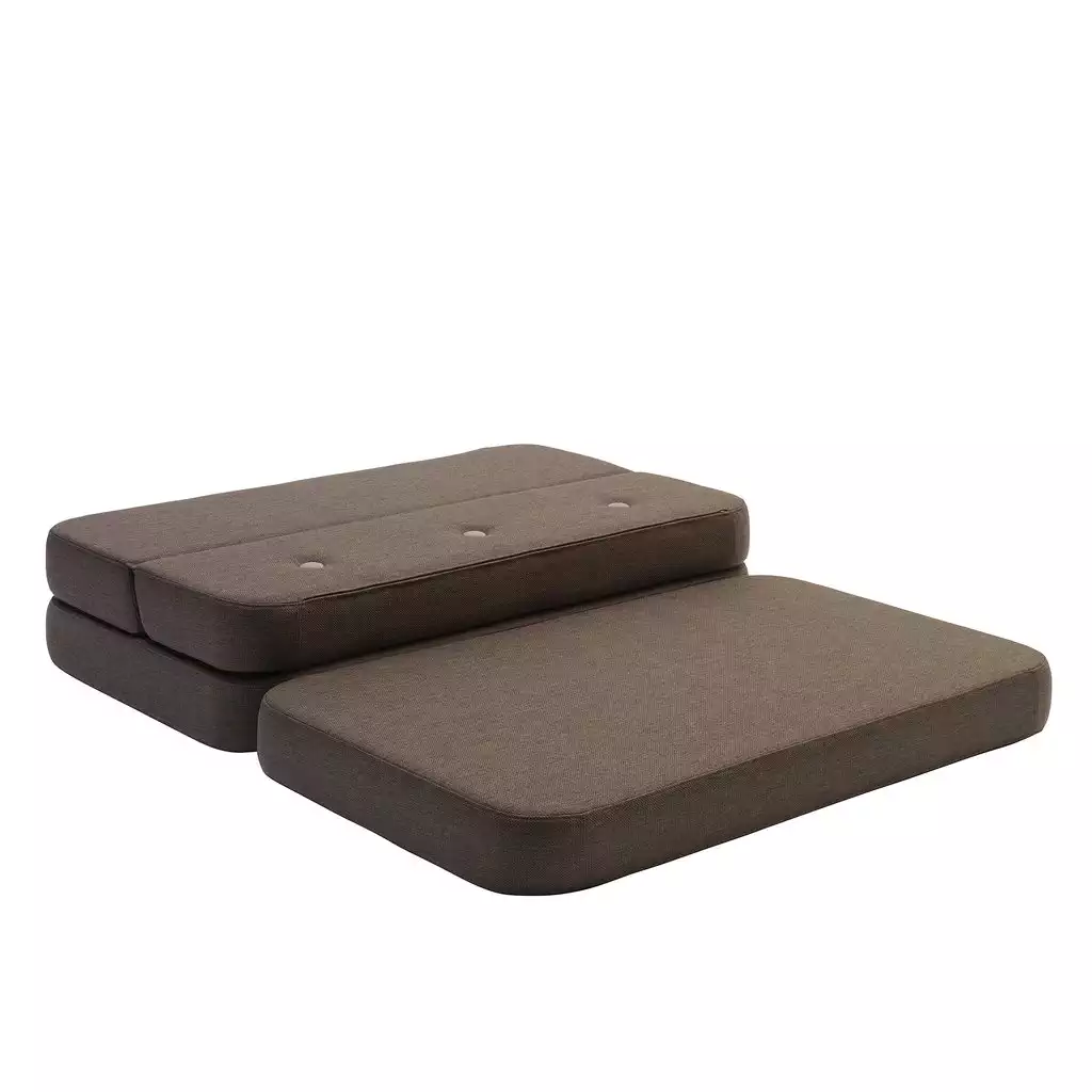 Klapp-Sofa "KK 3 Fold Sofa" (120 cm) -  Brown / Sand