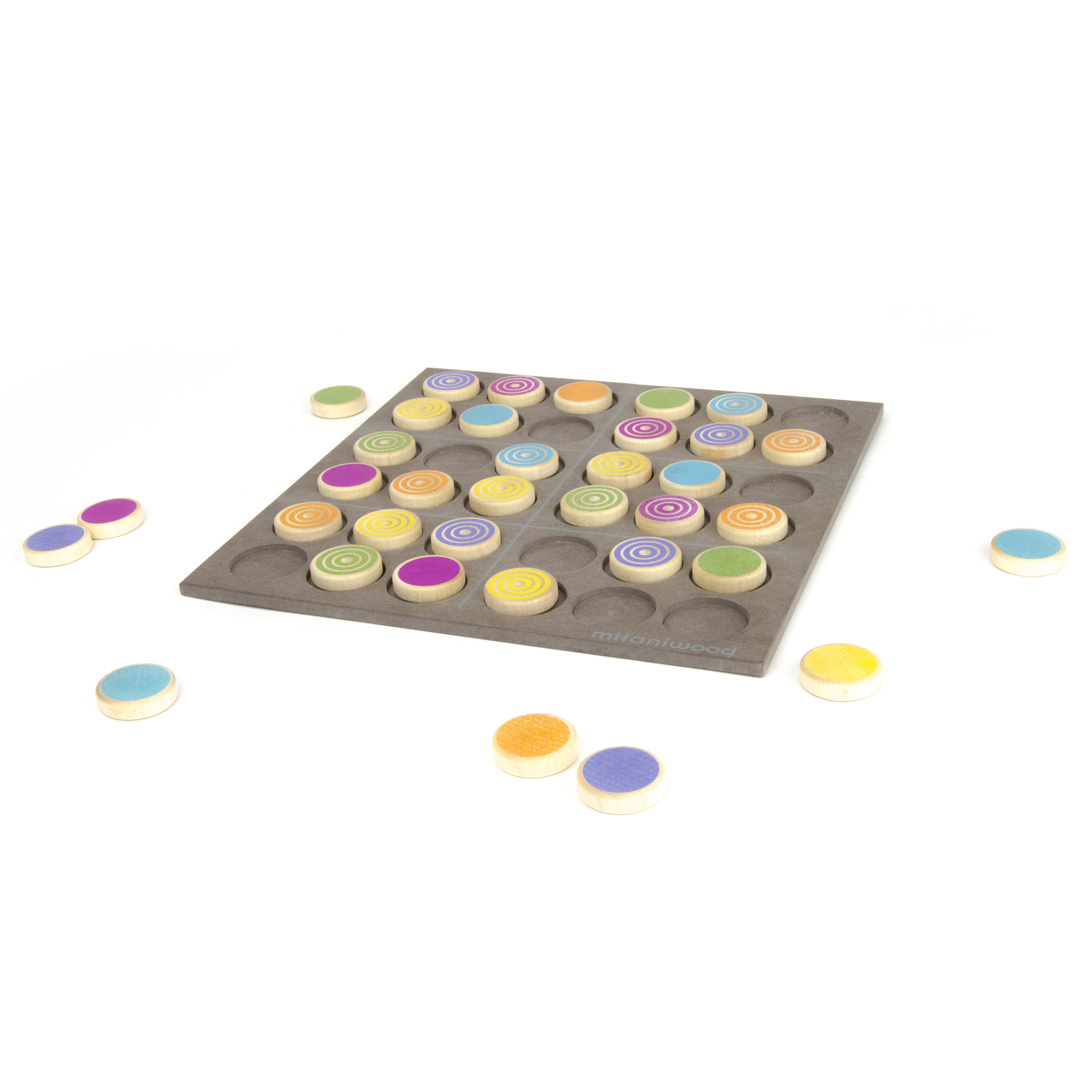 Holz-Brettspiel "Colourful Sudokino"