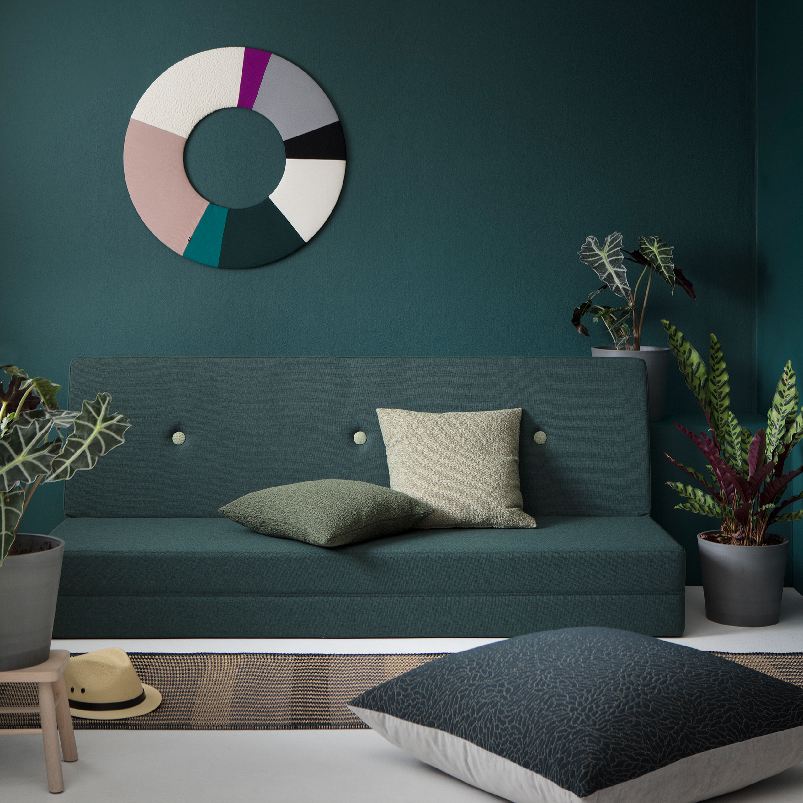 Klapp-Matratze "KK 3 Fold XL" (200 cm) - Deep Green / Light Green