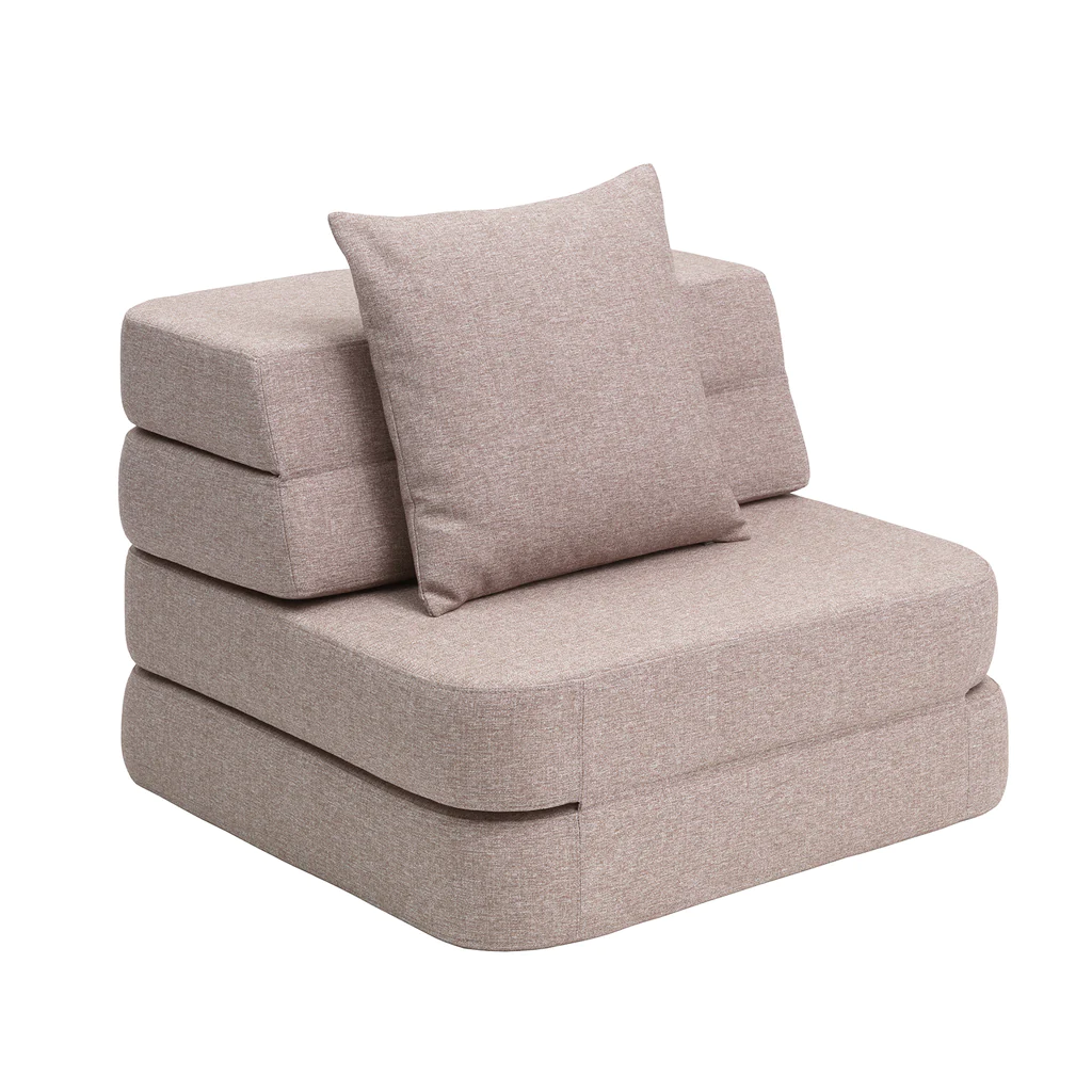 Klapp-Sofa "KK 3 Fold Sofa" Single -Soft Rose/ Rose