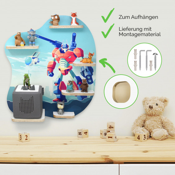 Regal geeignet für die Toniebox "Robo" - zum Aufhängen  