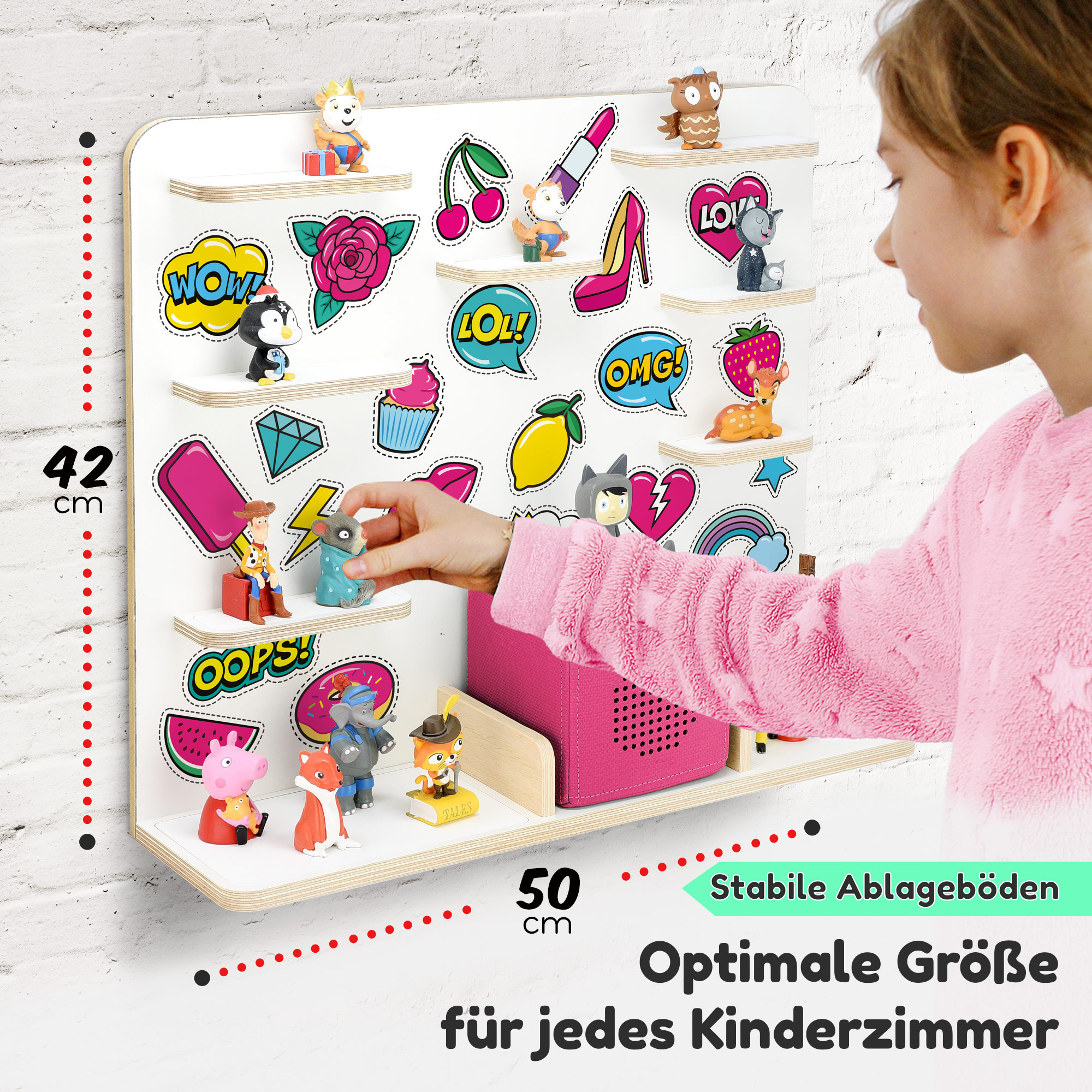 Regal für Tonies, 'Einfach Mädchen', groß