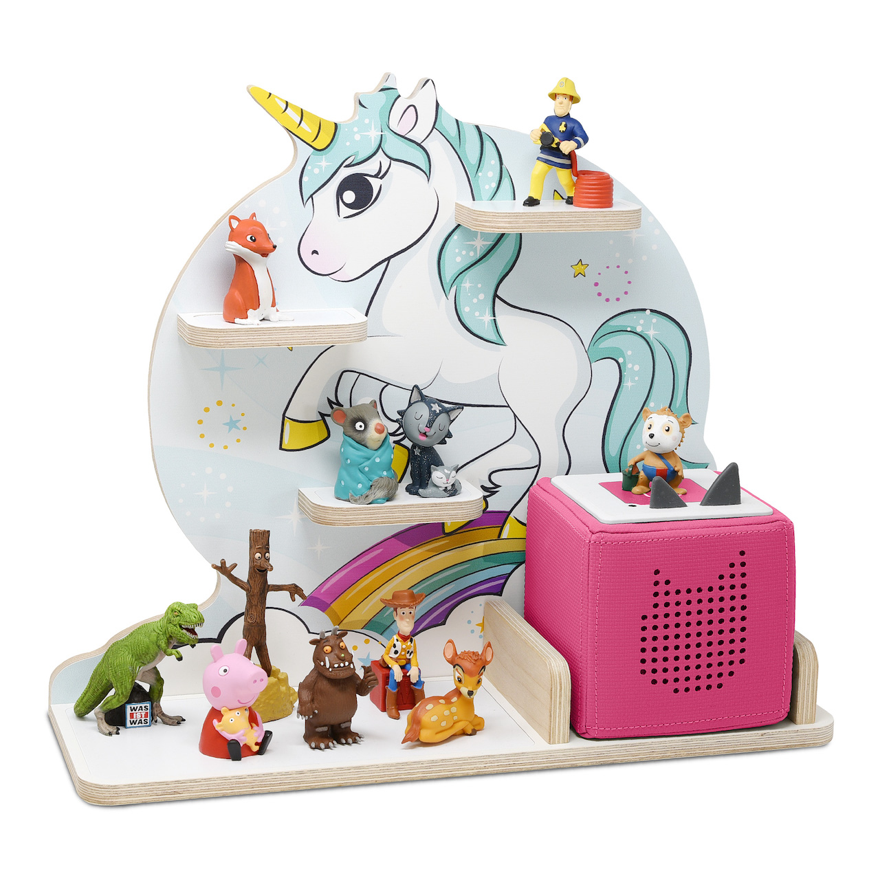Musikboxregal geeignet für die Toniebox (B-Ware), "Einhorn", mittel