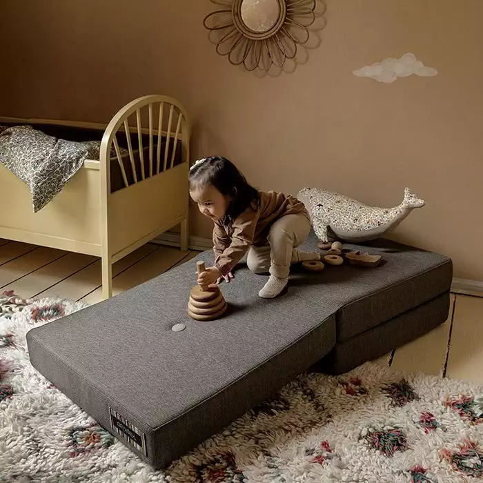 Multifunktionaler Pouf "KK 3 Fold single" - Brown / Sand