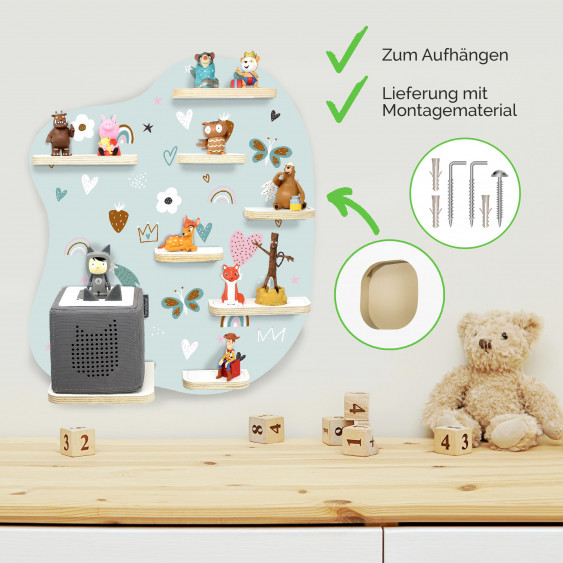 Regal geeignet für die Toniebox "Spring Time" - zum Aufhängen  